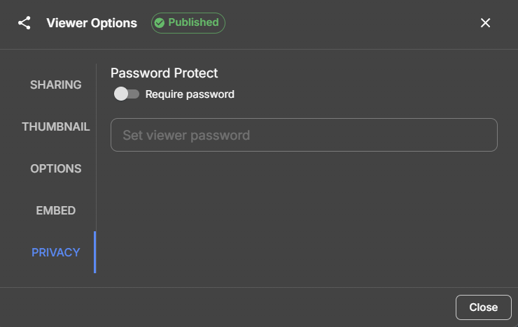 You can share 3DVizi projects Via a link, QR code or embed them on you own site